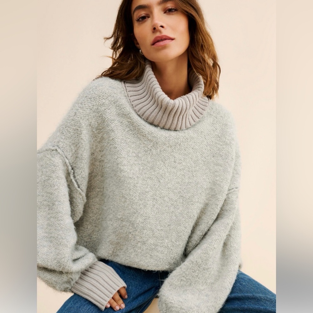 Free People Milo Pullover size M Grey